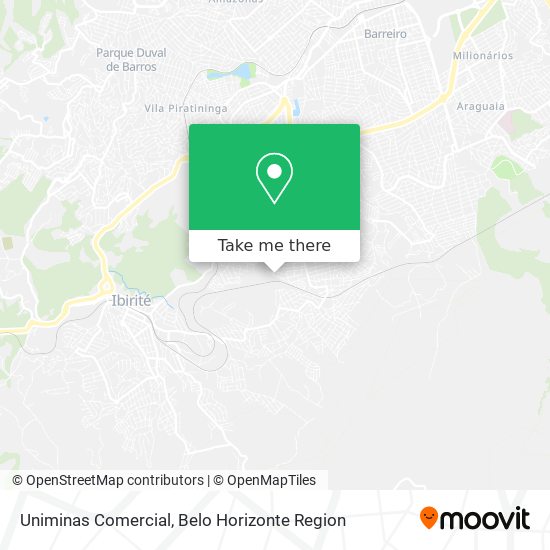 Uniminas Comercial map