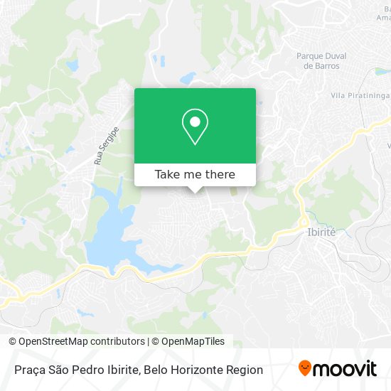 Praça São Pedro Ibirite map
