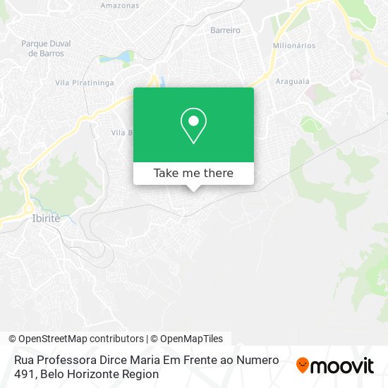 Rua Professora Dirce Maria Em Frente ao Numero 491 map