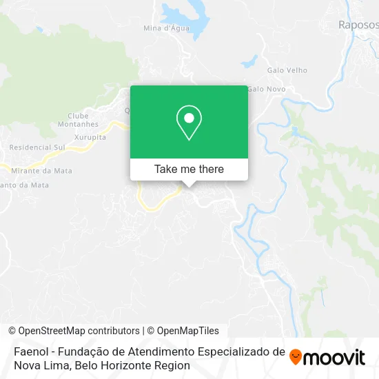 Faenol - Fundação de Atendimento Especializado de Nova Lima map