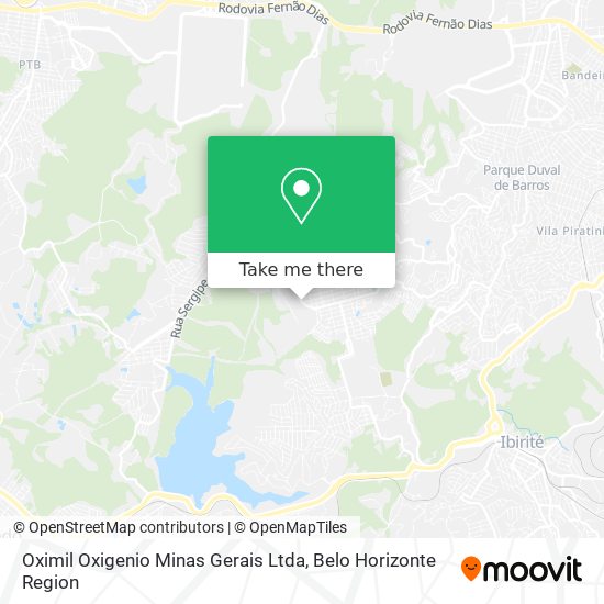 Oximil Oxigenio Minas Gerais Ltda map