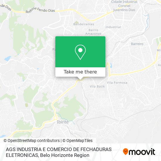 AGS INDUSTRIA E COMERCIO DE FECHADURAS ELETRONICAS map