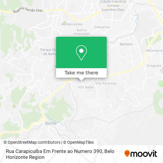 Rua Carapicuiba Em Frente ao Numero 390 map
