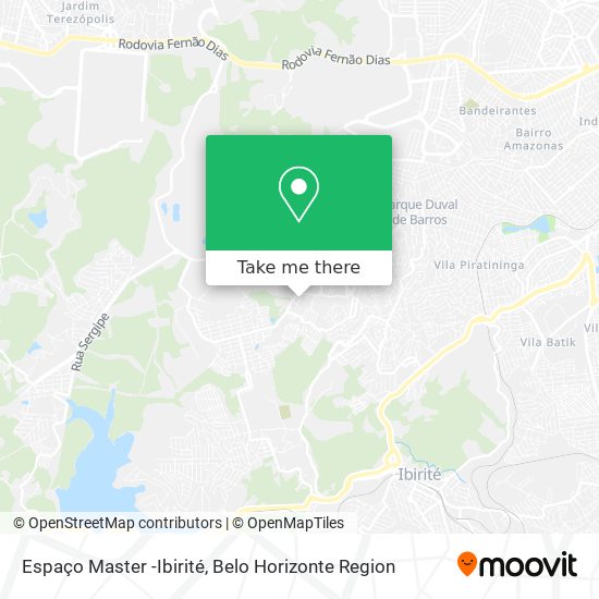 Espaço Master -Ibirité map