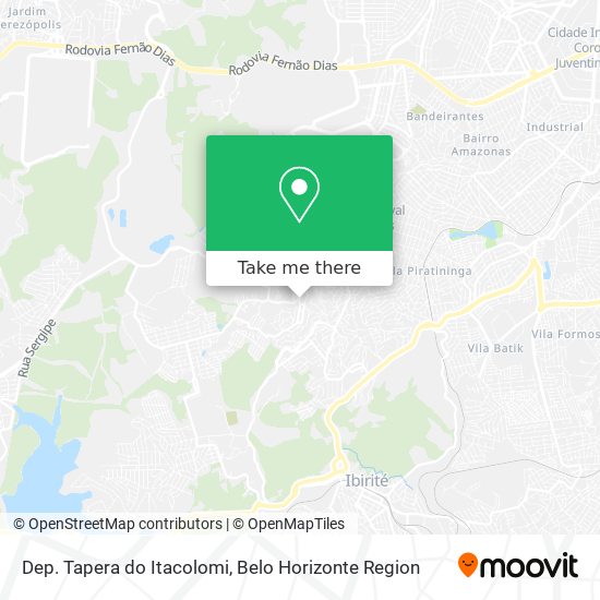 Dep. Tapera do Itacolomi map