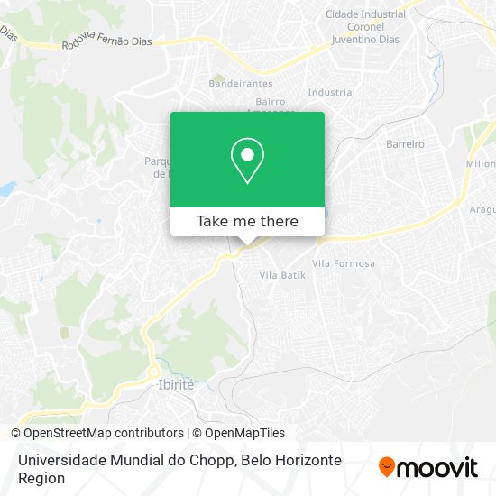 Universidade Mundial do Chopp map