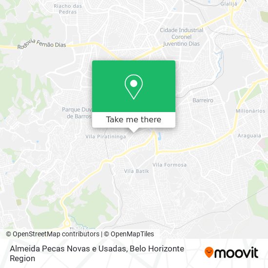 Almeida Pecas Novas e Usadas map