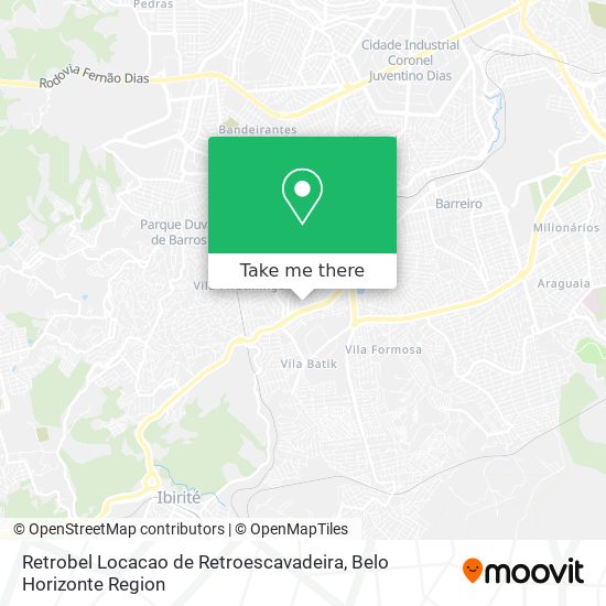 Retrobel Locacao de Retroescavadeira map