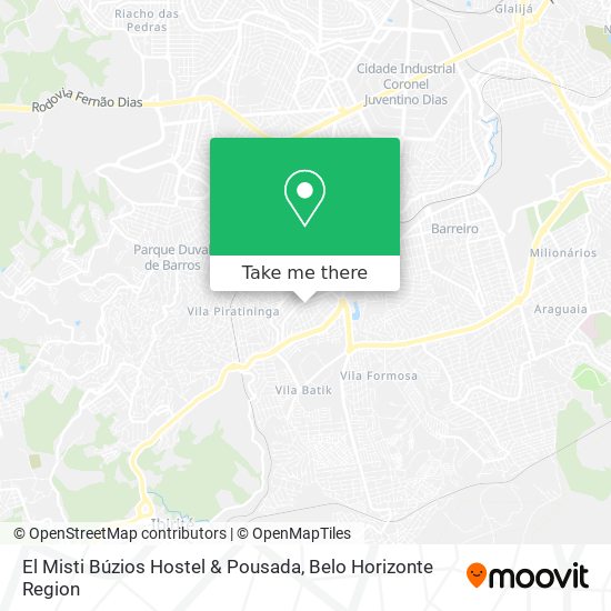 El Misti Búzios Hostel & Pousada map