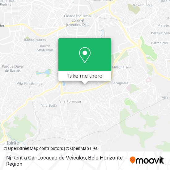 Nj Rent a Car Locacao de Veiculos map
