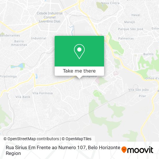 Rua Sirius Em Frente ao Numero 107 map