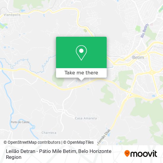Leilão Detran - Pátio Mile Betim map