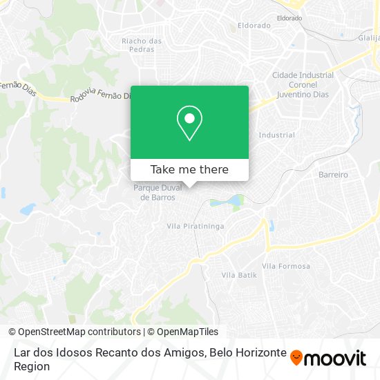 Lar dos Idosos Recanto dos Amigos map