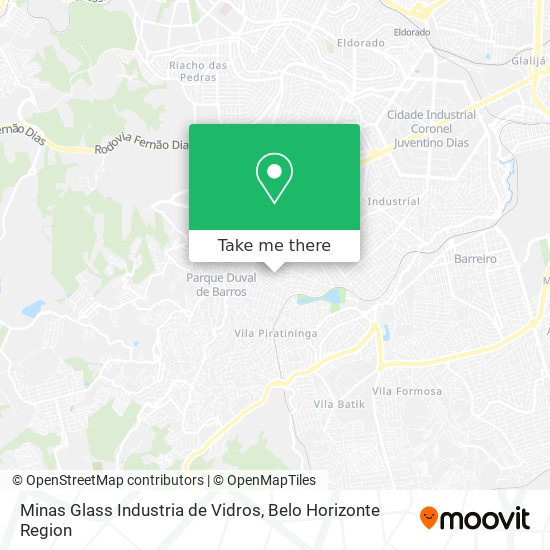 Minas Glass Industria de Vidros map