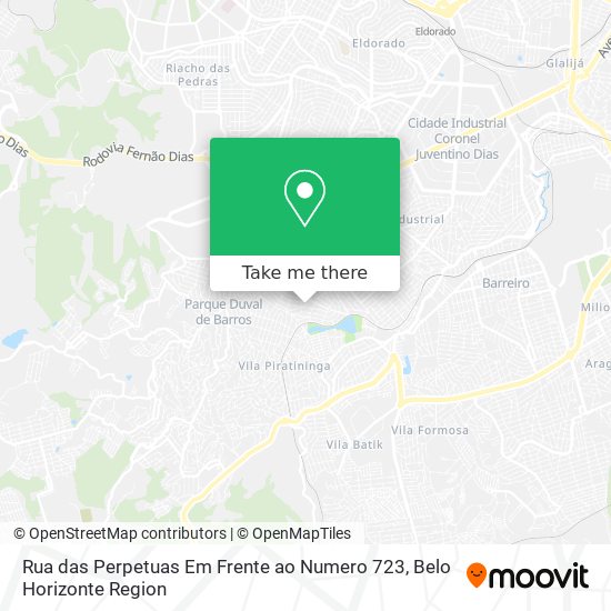 Rua das Perpetuas Em Frente ao Numero 723 map