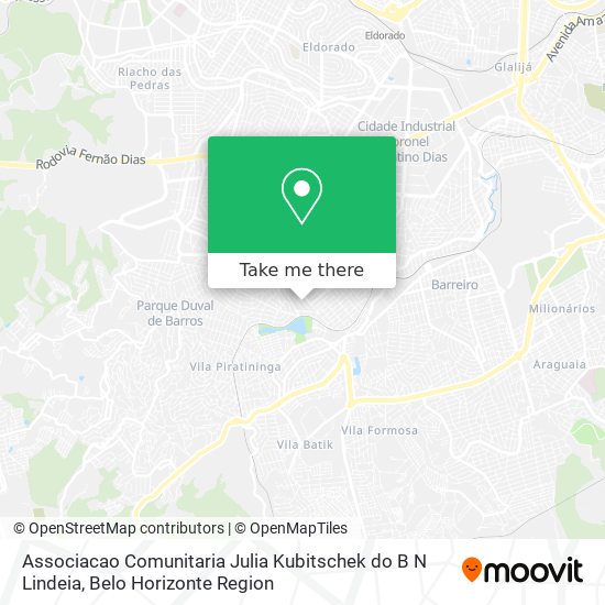 Associacao Comunitaria Julia Kubitschek do B N Lindeia map