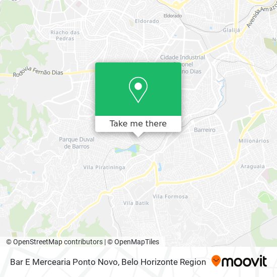 Bar E Mercearia Ponto Novo map