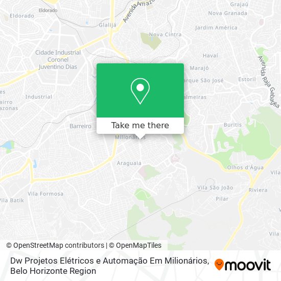 Dw Projetos Elétricos e Automação Em Milionários map
