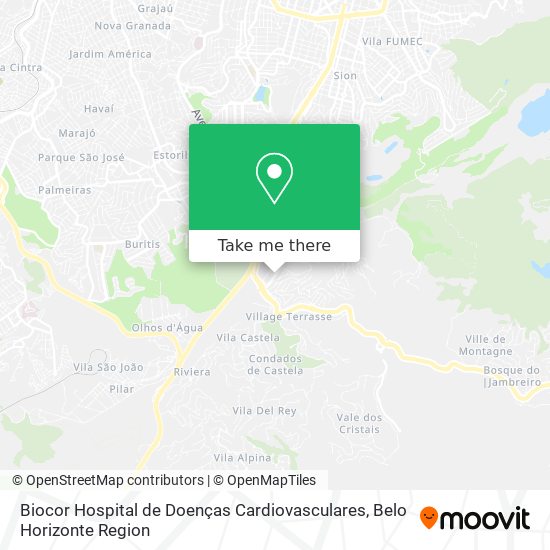 Biocor Hospital de Doenças Cardiovasculares map