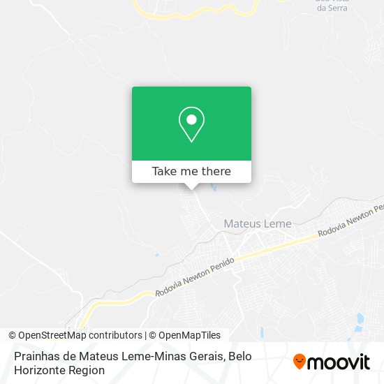 Prainhas de Mateus Leme-Minas Gerais map