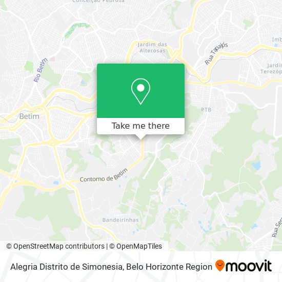 Alegria Distrito de Simonesia map