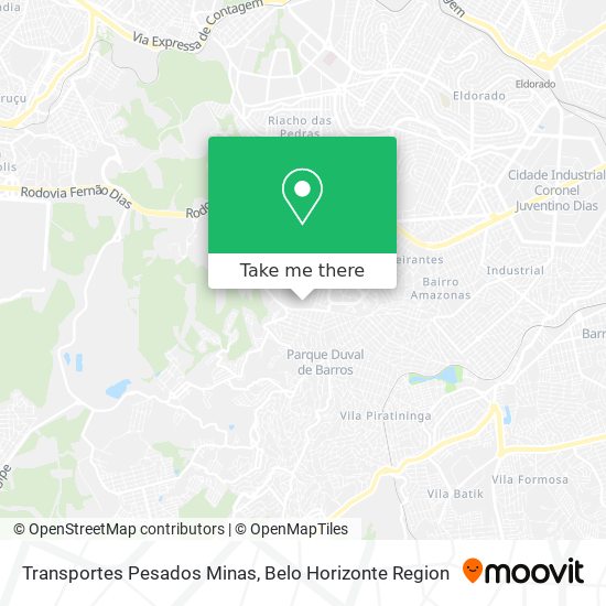 Transportes Pesados Minas map