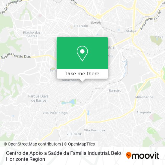 Centro de Apoio a Saúde da Família Industrial map