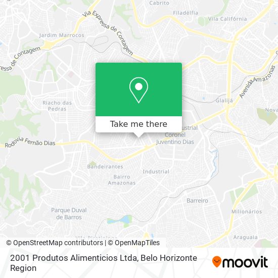 2001 Produtos Alimenticios Ltda map