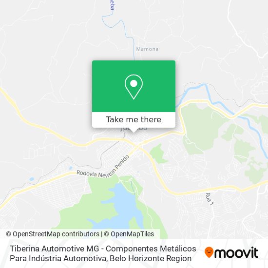 Mapa Tiberina Automotive MG - Componentes Metálicos Para Indústria Automotiva