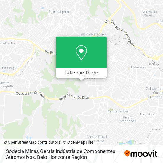 Sodecia Minas Gerais Indústria de Componentes Automotivos map