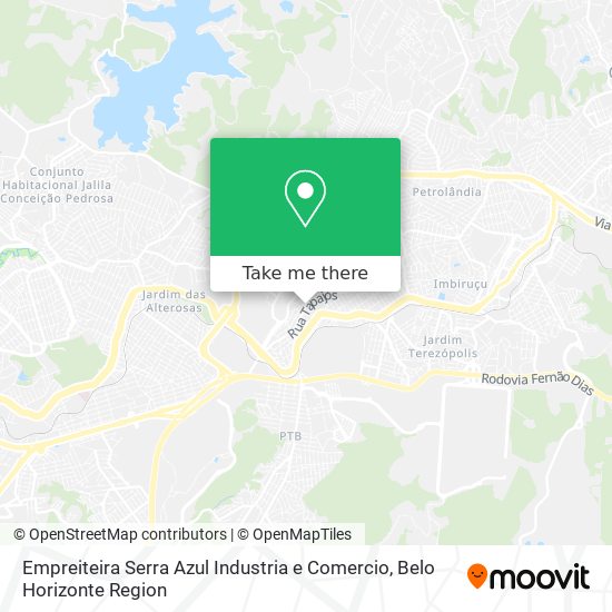 Empreiteira Serra Azul Industria e Comercio map