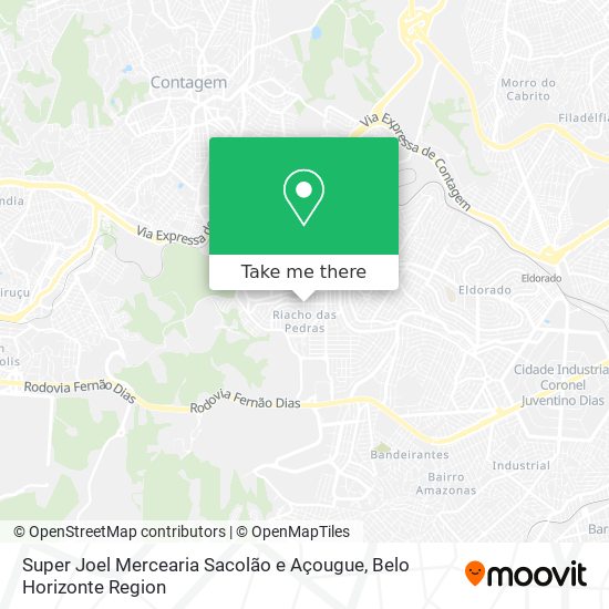 Mapa Super Joel Mercearia Sacolão e Açougue