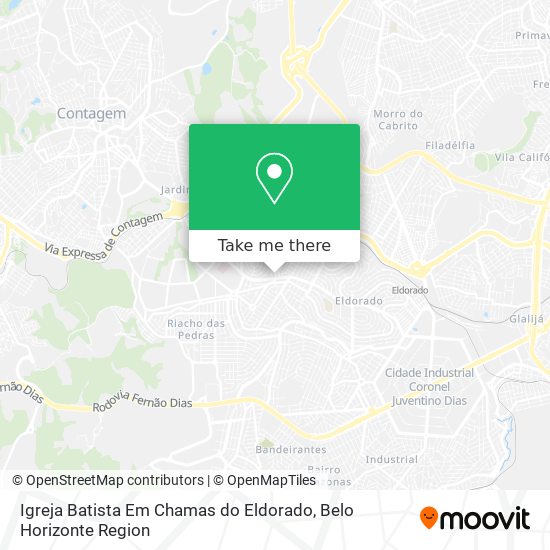 Igreja Batista Em Chamas do Eldorado map