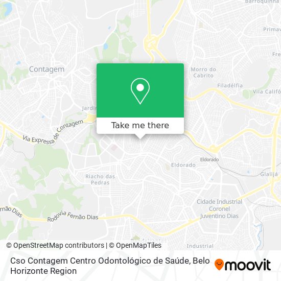 Cso Contagem Centro Odontológico de Saúde map