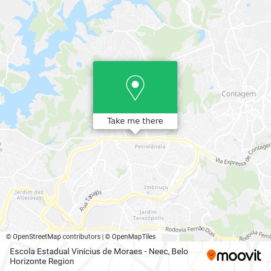 Mapa Escola Estadual Vinícius de Moraes - Neec