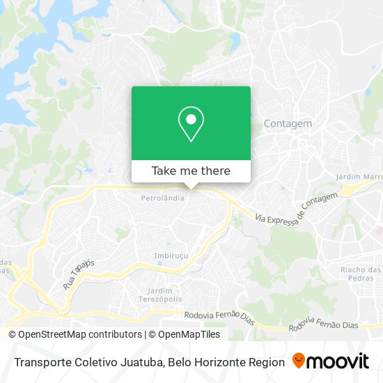 Transporte Coletivo Juatuba map