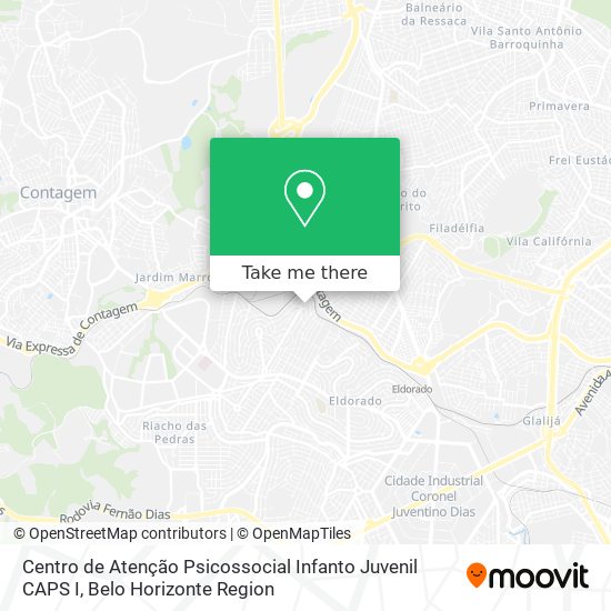 Mapa Centro de Atenção Psicossocial Infanto Juvenil CAPS I