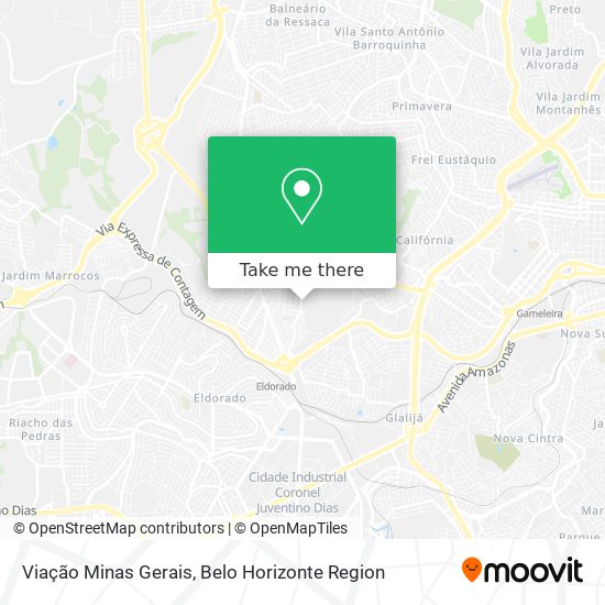 Viação Minas Gerais map