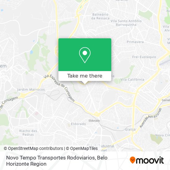 Novo Tempo Transportes Rodoviarios map