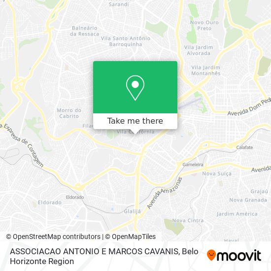 ASSOCIACAO ANTONIO E MARCOS CAVANIS map