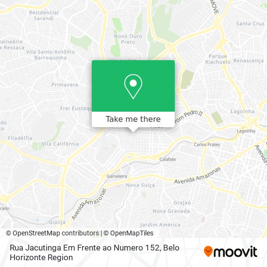 Rua Jacutinga Em Frente ao Numero 152 map