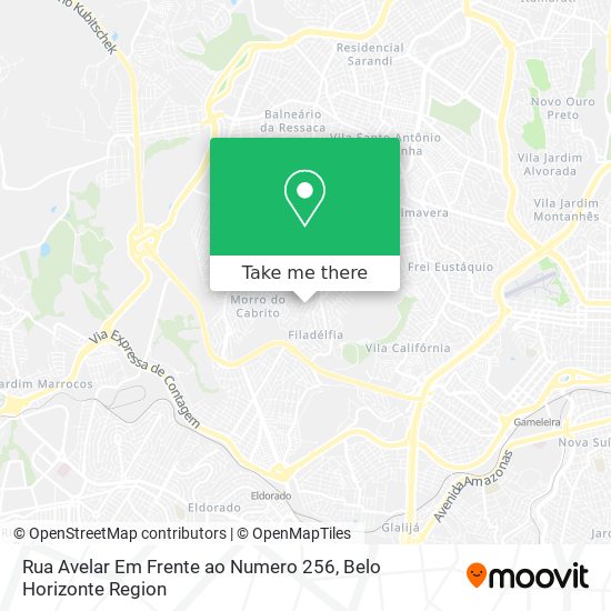Rua Avelar Em Frente ao Numero 256 map