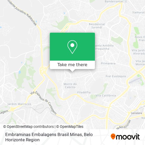 Embraminas Embalagens Brasil Minas map