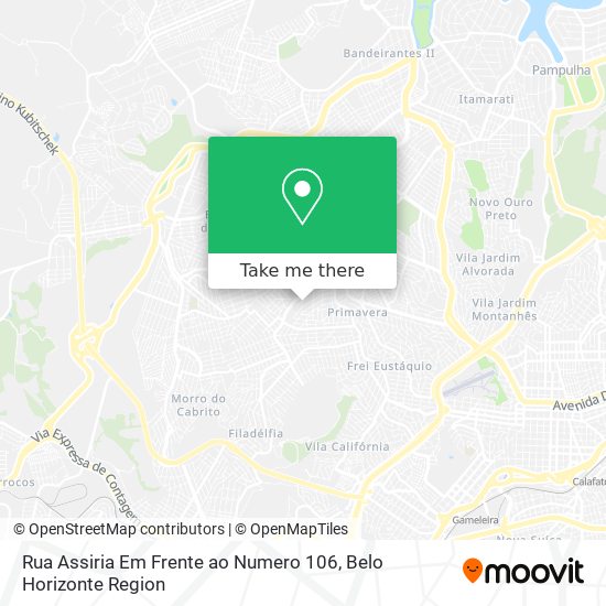 Rua Assiria Em Frente ao Numero 106 map