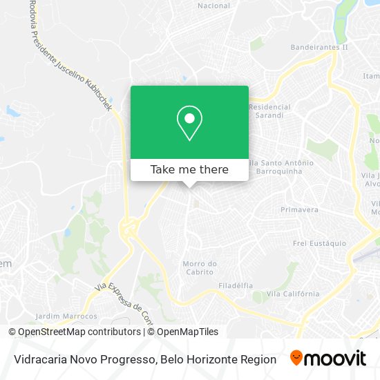 Vidracaria Novo Progresso map