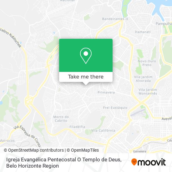 Igreja Evangélica Pentecostal O Templo de Deus map