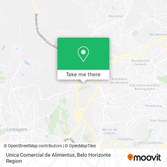 Unica Comercial de Alimentus map