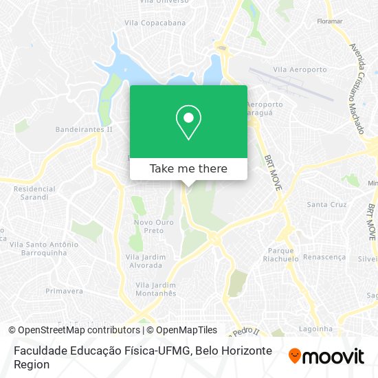 Faculdade Educação Física-UFMG map