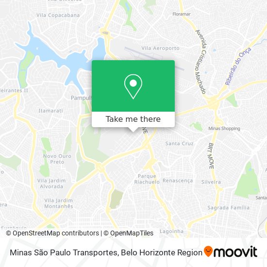 Mapa Minas São Paulo Transportes