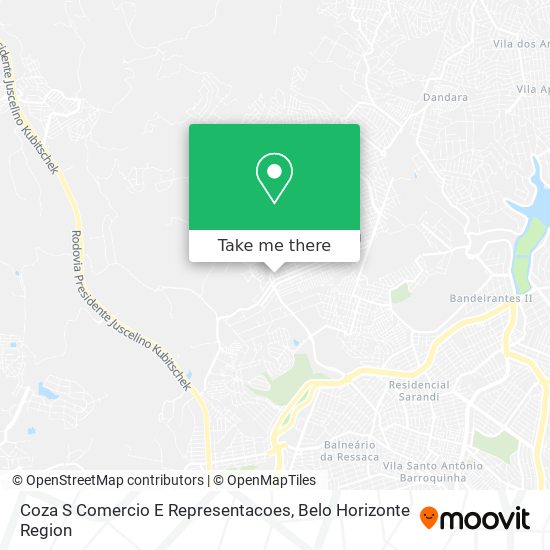 Coza S Comercio E Representacoes map